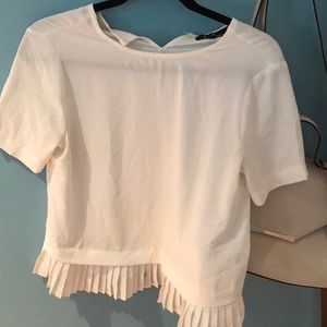 White chiffon top